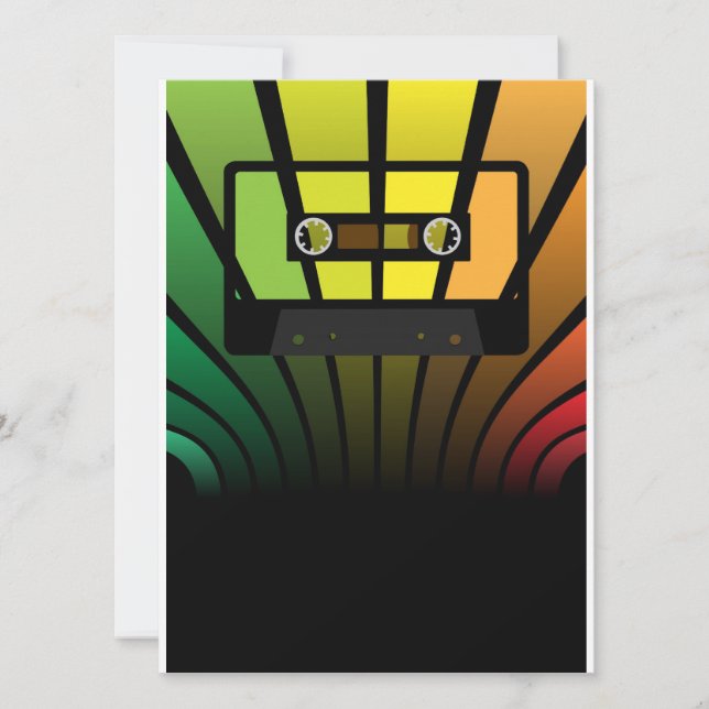 Retro Party Einladung (Vorderseite)