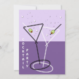 Retro-Party-Einladung zum Cocktailabend Einladung