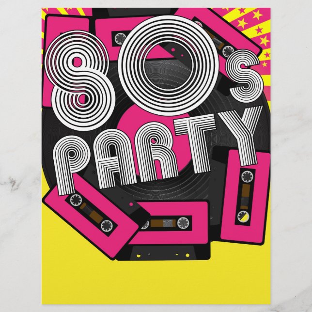 Retro-Party-Hintergrund Flyer (Vorne)