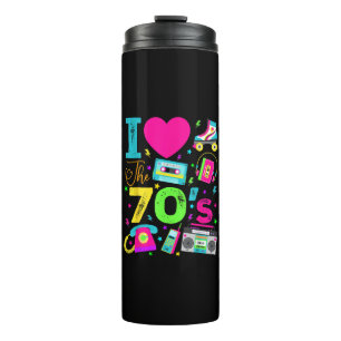 Retro-Party im Stil der Siebzigerjahre Thermosbecher