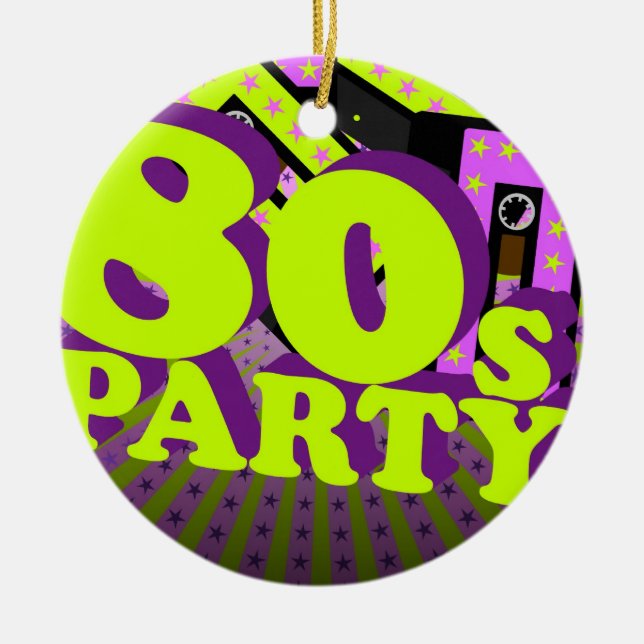 Retro Party Keramikornament (Vorne)