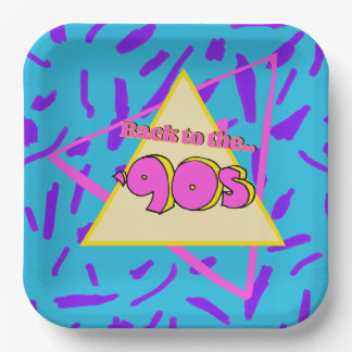 Retro-Party-Platte der 90er Jahre Pappteller