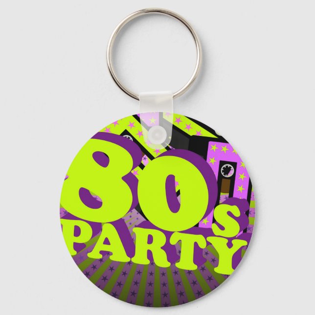Retro-Party Schlüsselanhänger (Vorderseite)
