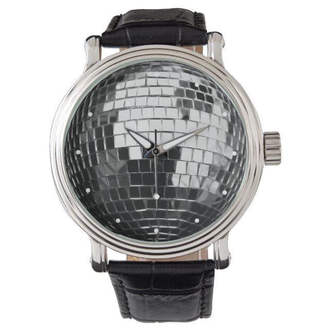 Retro-Party-Übersicht über den Ball Armbanduhr (Vorderseite)