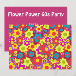 Retro Partythema des Hippy 60ers Einladung