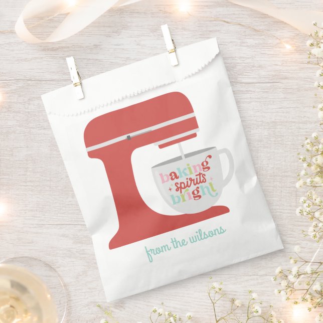 Retro Pastel Baking Spirit's Helle Weihnachten Geschenktütchen (Ausgeschnitten)