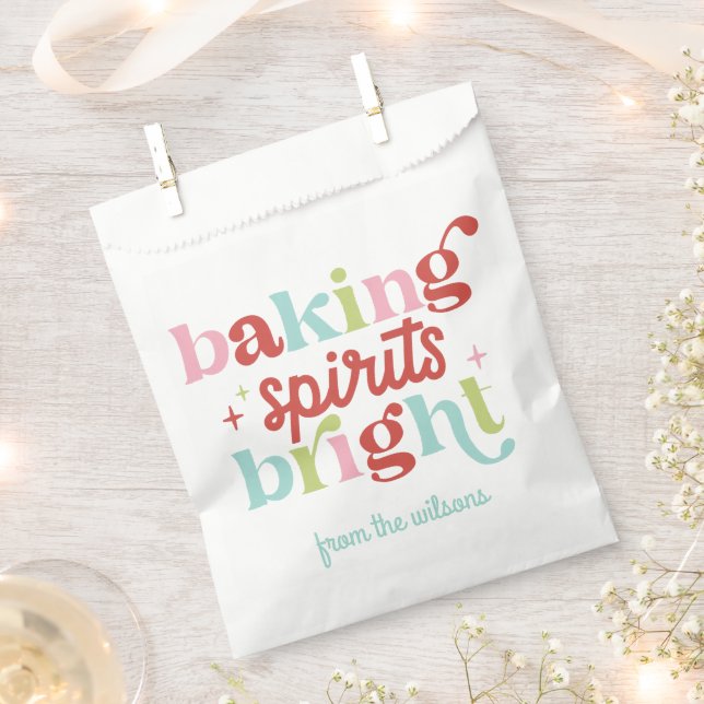 Retro Pastel Baking Spirit's Helle Weihnachten Geschenktütchen (Ausgeschnitten)