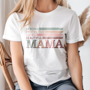 Retro Pastel Beautiful Mama Mama Affirmation T-Shirt