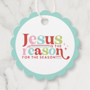 Retro Pastel Christmas   Jesus ist der Grund Geschenkanhänger