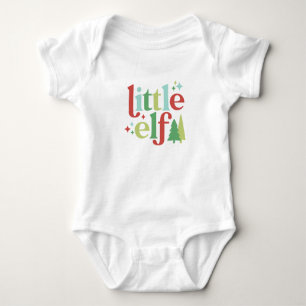 Retro Pastel Christmas   Little Elf Baby Strampler