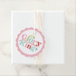 Retro Pastel Christmas | Ruhm für den Neugeborenen Geschenkanhänger<br><div class="desc">Dieses spielerische Tag zeigt das Sprichwort "Ruhm zum Neugeborenen König" mit abwechselnden Farben und funkelnden Akzenten. Die Farben sind rosa,  rot,  grün und hellblau.</div>