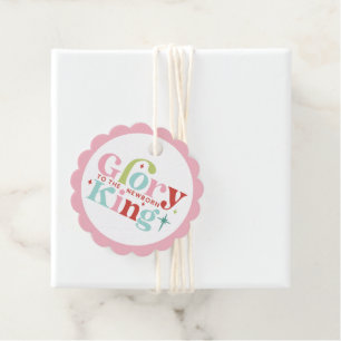 Retro Pastel Christmas   Ruhm für den Neugeborenen Geschenkanhänger