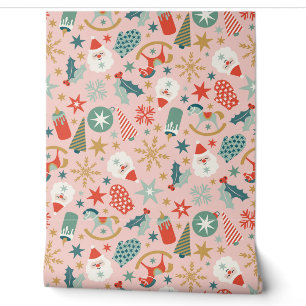 Retro Pastel Christmas Tapete