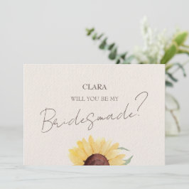 Retro Pastel Color Daisy Wedding Bridesmade Einladung