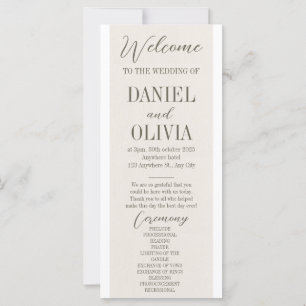 Retro Pastel Color Daisy Wedding Programs