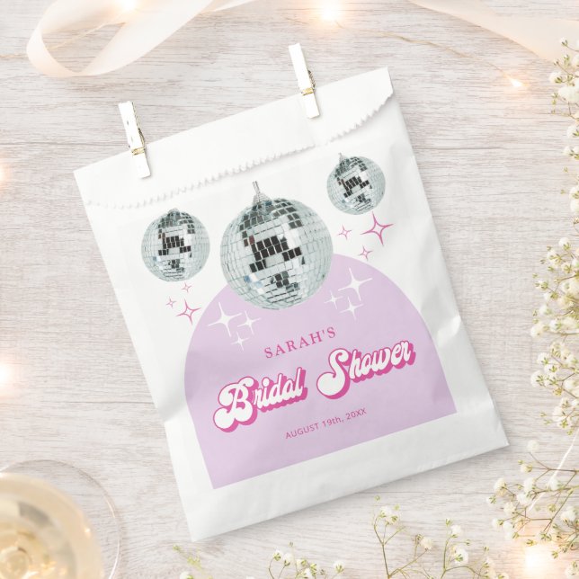 Retro Pastel Disco Groove Brautparty Geschenktütchen (Ausgeschnitten)