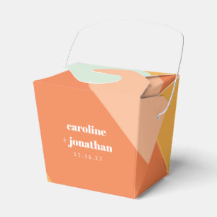 Retro Pastel Geometric Art Custom Wedding Niedlich Geschenkschachtel