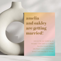 Retro Pastel Gradient Einzigartige Hochzeit in Url