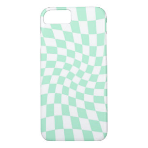 Retro Pastel Minze Grüne Karos verschraubte Karton Case-Mate iPhone Hülle