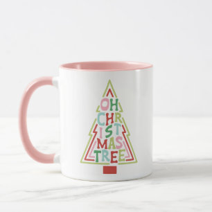 Retro Pastel Oh Christmas Tree Tasse