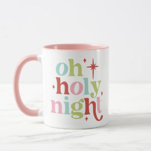 Retro Pastel Oh Holy Night Tasse