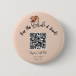 Retro Pastel Pink Rodeo Junggeselinnen-Abschied Button