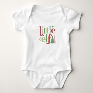 Retro Pastel Weihnachten Kleiner Elf Baby Strampler