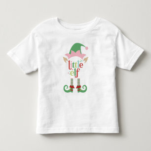 Retro Pastel Weihnachten Kleiner Elf Kleinkind T-shirt