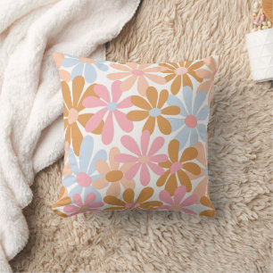 Retro-Pastell-Groovy-Daisy-Blumenmuster Kissen