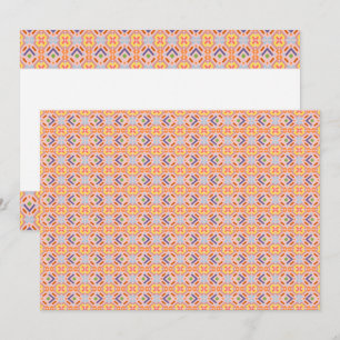 Retro-Pastell-Pixel-Mosaik-Geometrisches Muster Dankeskarte