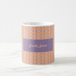 Retro-Pastell-Pixel-Mosaik-Geometrisches Muster Kaffeetasse