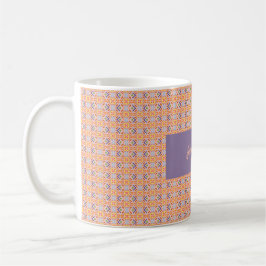 Retro-Pastell-Pixel-Mosaik-Geometrisches Muster Kaffeetasse