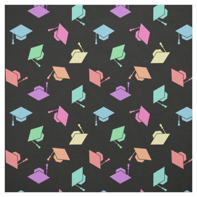 Retro PastellAbschluss-Kappen-Muster Stoff (Muster)
