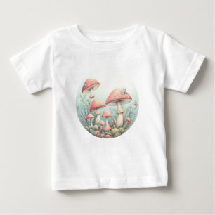 Retro Pastellpilze in sanften Farben 01 Baby T-shirt