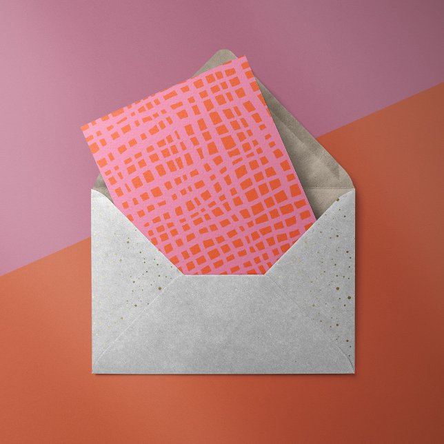 Retro pastellrosa Muster Urlaub Feiertagspostkarte (Von Creator hochgeladen)