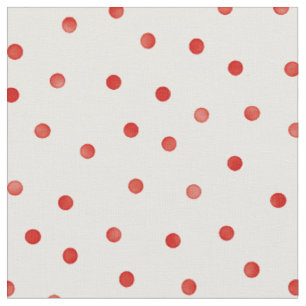 Retro pastellrote und weiße Polka-Punkte Muster Stoff