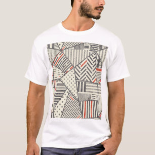 Retro-Patchwork: Abstrakte geometrische Gestaltung T-Shirt