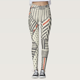 Retro-Patchwork: Abstraktes geometrisches Design Leggings