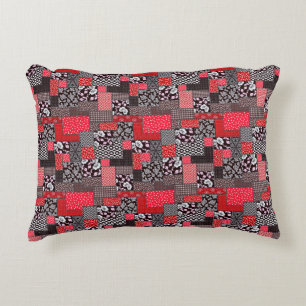 Retro-Patchwork-Blumen-Quilt-Muster Dekokissen