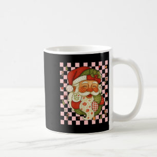 Retro Patchwork Weihnachten Weihnachten Preppy Mer Kaffeetasse