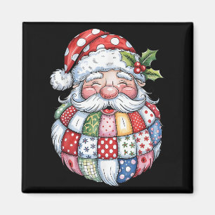 Retro Patchwork Weihnachten Weihnachten Preppy Mer Magnet