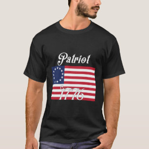 Retro Patriot 1776 Vintag Betsy Ross Flag Usa 2Nd T-Shirt