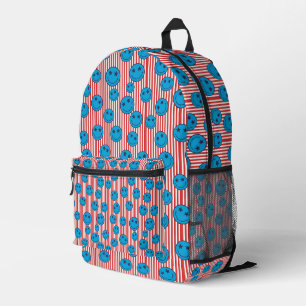 Retro Patriot Smiley Gesicht Bedruckter Rucksack