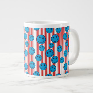 Retro Patriot Smiley Gesicht Jumbo-Tasse