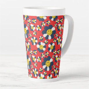 Retro Patriot Smiley Gesicht Milchtasse
