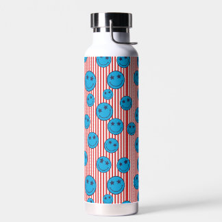 Retro Patriot Smiley Gesicht Trinkflasche