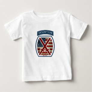 Retro patriotische 10. Gebirgsabteilung Baby T-shirt