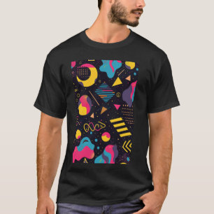 Retro Pattern Art Synthwave 80er T-Shirt