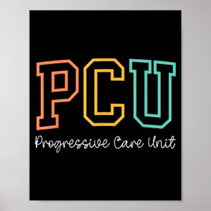 Retro-PCU Progressive Care Unit Rn-Krankenschweste Poster