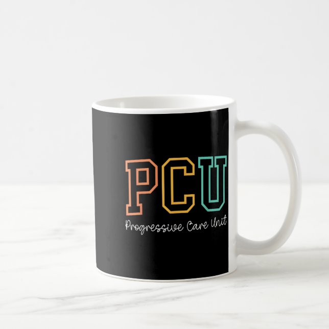 Retro Pcu Progressive Care Unit Rn Nurse Nursing W Kaffeetasse (Rechts)